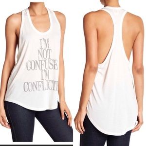 Haute Hippie I’m Not Confused Tank Top Ivory